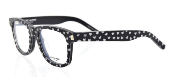 Kính Saint Laurent Hearts Eyeglasses 'Black Silver' SL50F 005 - Ảnh 2