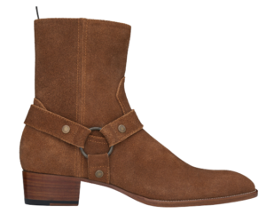 Giày Saint Laurent Wyatt Harness Boots In Suede "Nut" 443190-BPN00-5710