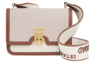 Túi Burberry Small Cotton Canvas and Leather TB Bag 'Soft Fawn Ecru' p80424191