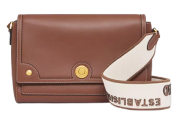Túi Burberry Topstitched Leather Note Crossbody Bag 'Tan' P80430551