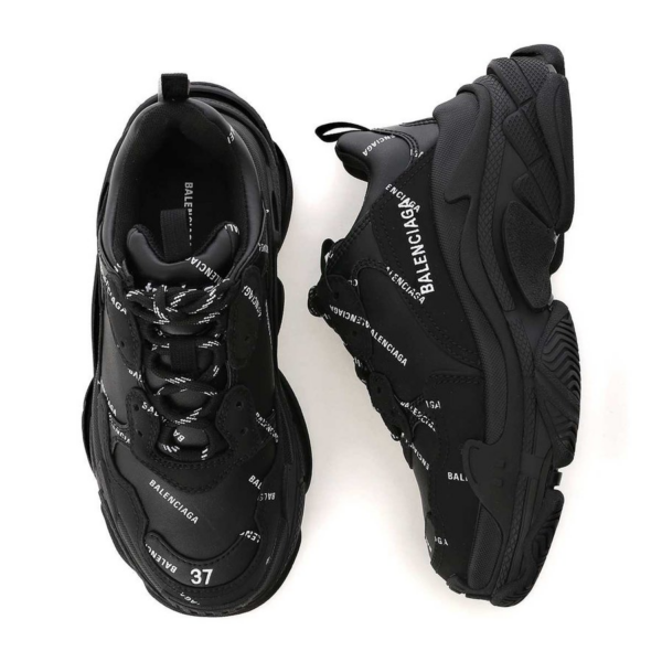 Giày Balenciaga Triple S Sneaker Black Logo 524039 W2FA1 1090 - Ảnh 3
