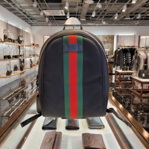 Alternative view of Balo Gucci Backpack Web Stripe Canvas Black 630918 KWTJN 8251