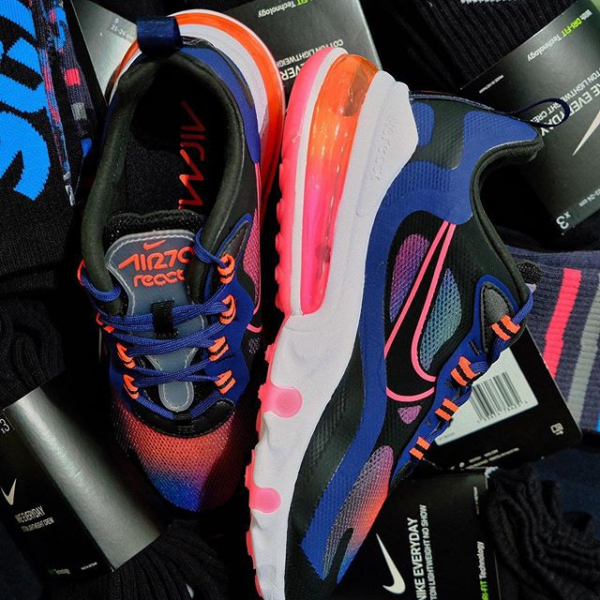 Giày Nike Wmns Air Max 270 React SE 'Midnight Navy Crimson' CK6929-400 - Ảnh 4
