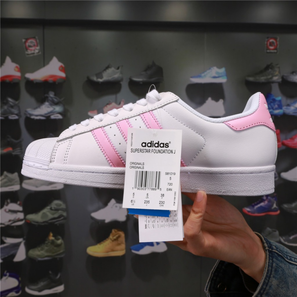 Giày Adidas Superstar 'White Pink' S81019 - Ảnh 5