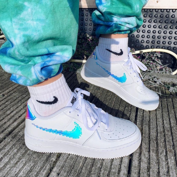 Giày Nike Air Force 1 Low 'Iridescent Pixel White' CV1699-100 - Ảnh 4