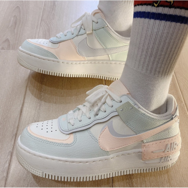 Giày Nike Wmns Air Force 1 Shadow 'Barely Green Crimson Tint' CU8591-104 - Ảnh 7