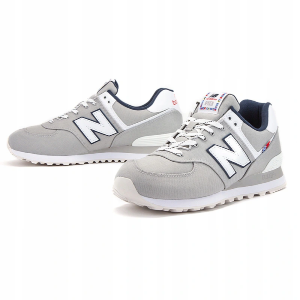Giày New Balance 574 Linen Fog White ML574SOO - Ảnh 4
