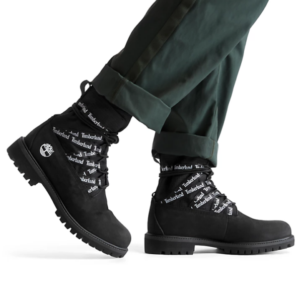 Giày Timberland Premium Ribbon Lace-Up Black Boot A2DV4001 - Ảnh 2