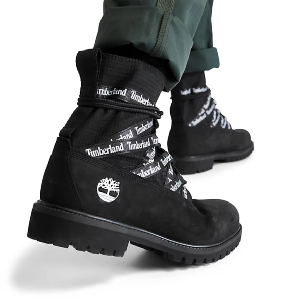 Giày Timberland Premium Ribbon Lace-Up Black Boot A2DV4001 - Ảnh 3