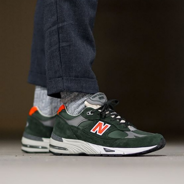 Giày New Balance 991 Made in England 'Forest Green Orange' M991TNF - Ảnh 2
