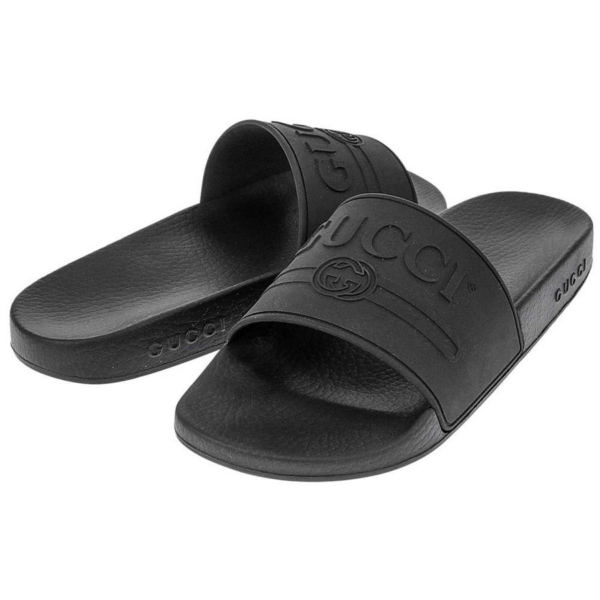 Dép Gucci Logo Rubber Slide 'Black' 522887-JCZ00-1031 - Ảnh 5