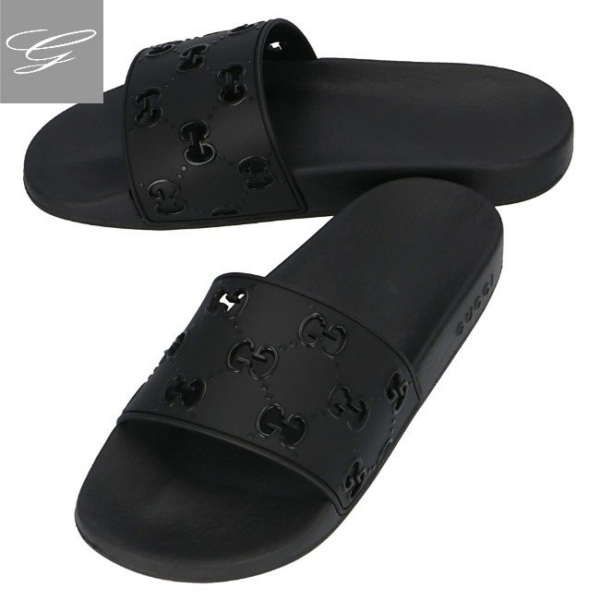 Dép Gucci Rubber GG Slide 'Black' 575957-JDR00-1000 - Ảnh 3