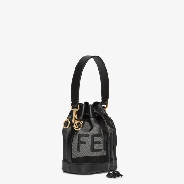 Túi Fendi Lack Leather Mesh Mini Bag 'Black' 8BS010-AAYS-F0KUR - Ảnh 4