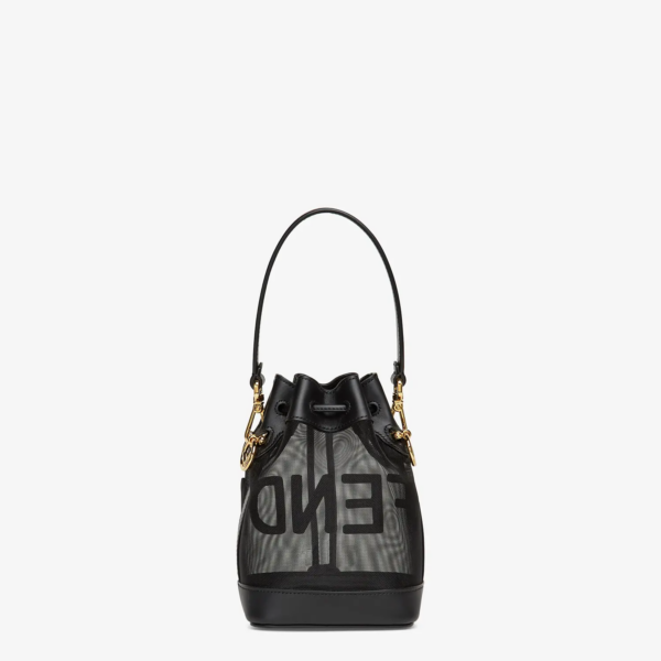 Túi Fendi Lack Leather Mesh Mini Bag 'Black' 8BS010-AAYS-F0KUR - Ảnh 5