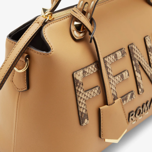 Túi Fendi Leather Elaphe Boston Bag 'Light Brown' 8BL146-AHMM-F1FEO - Ảnh 5