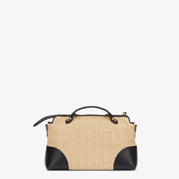 Túi Fendi Woven Straw Boston Bag 'Beige' 8BL146AF2X-F1E1I - Ảnh 3