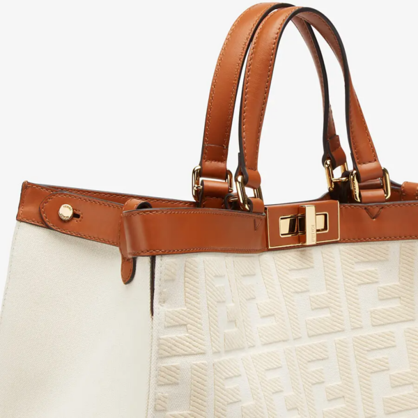 Túi Fendi Peekaboo X-TOTE Canvas Bag 'White' 8BH374A9P6F189S - Ảnh 3