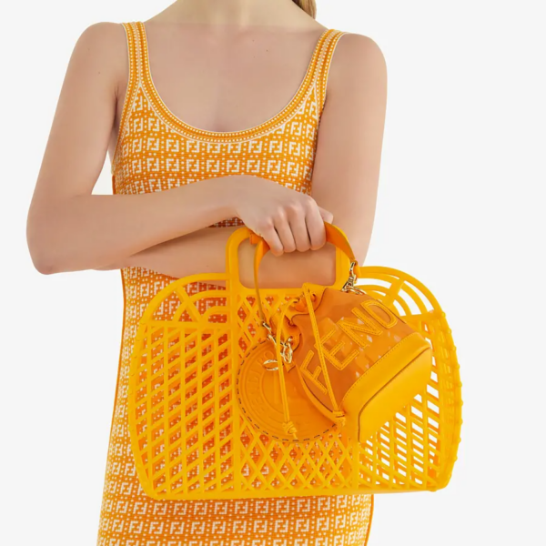 Túi Fendi Leather Mesh Mini-Bag 'Orange' 8BS010AAYSF1DUO - Ảnh 2