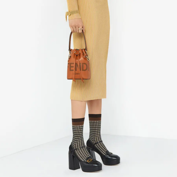 Túi Fendi Leather Minibag 'Brown' 8BS010-AC9L-F0QVK - Ảnh 2
