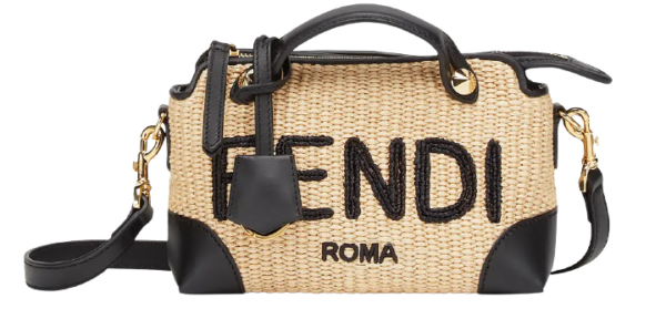 Túi Fendi Woven Straw Small Boston Bag 8BL145AF2X-F1E1I