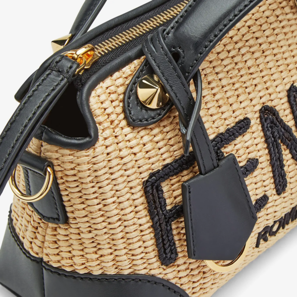 Túi Fendi Woven Straw Small Boston Bag 8BL145AF2X-F1E1I - Ảnh 5
