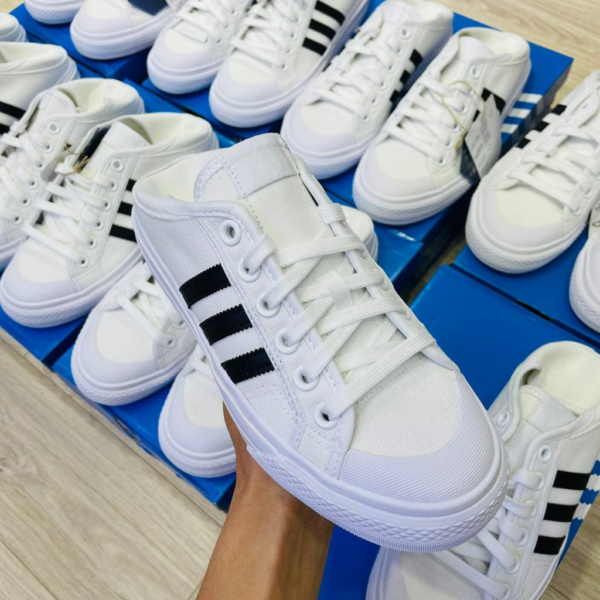 Giày Adidas Collapsible Nizza Low 'White Black' H67375 - Ảnh 2