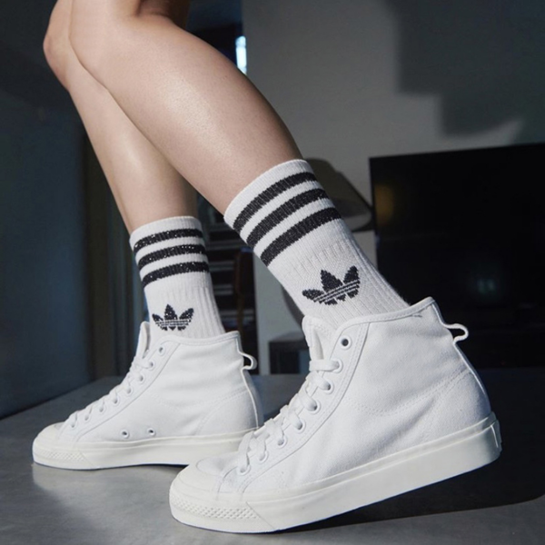 Giày Adidas Nizza RF High 'Triple White' EF1885 - Ảnh 2