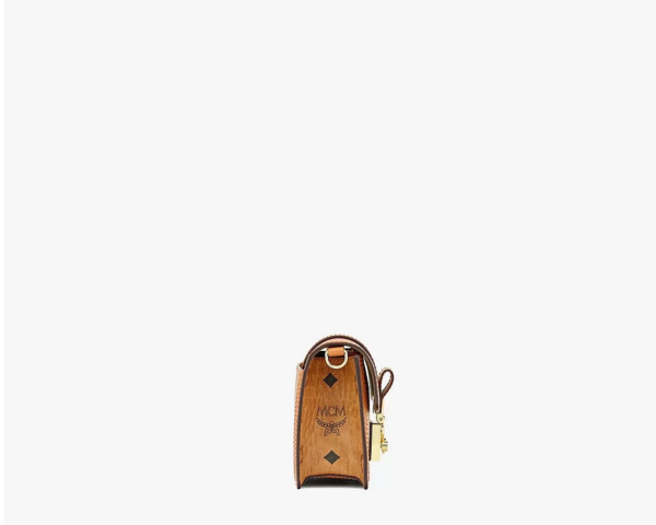 Túi MCM Mini Gretl Crossbody In Visetos Leather Block Cognac MWRBAWO02CO001 - Ảnh 4