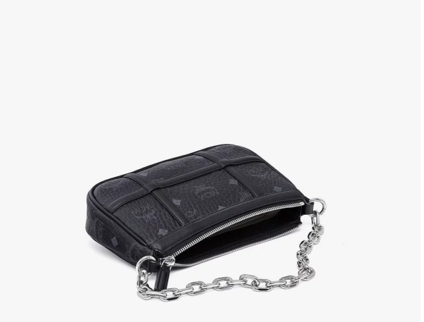 Túi MCM Mini Delmy Shoulder Bag In Visetos Black MWSBAER01BK001 - Ảnh 4