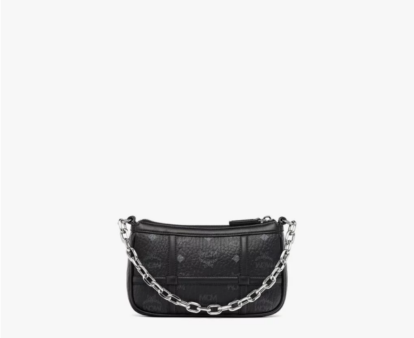Túi MCM Mini Delmy Shoulder Bag In Visetos Black MWSBAER01BK001 - Ảnh 3