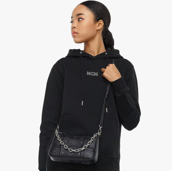 Túi MCM Mini Delmy Shoulder Bag In Visetos Black MWSBAER01BK001 - Ảnh 2