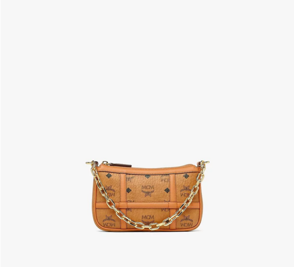 Túi MCM Mini Delmy Shoulder Bag In Visetos Cognac MWSBAER01CO001 - Ảnh 6