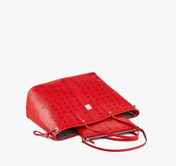 Túi MCM Large Reversible Liz Shopper In Visetos Red MWPAAVI01XC001 - Ảnh 4