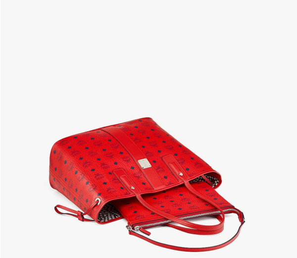Túi MCM Medium Reversible Liz Shopper In Visetos Red MWPAAVI02XC001 - Ảnh 3