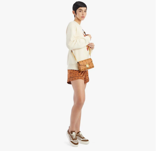 Túi MCM Small Millie Crossbody in Visetos Cognac MWRAAME03CO001 - Ảnh 4