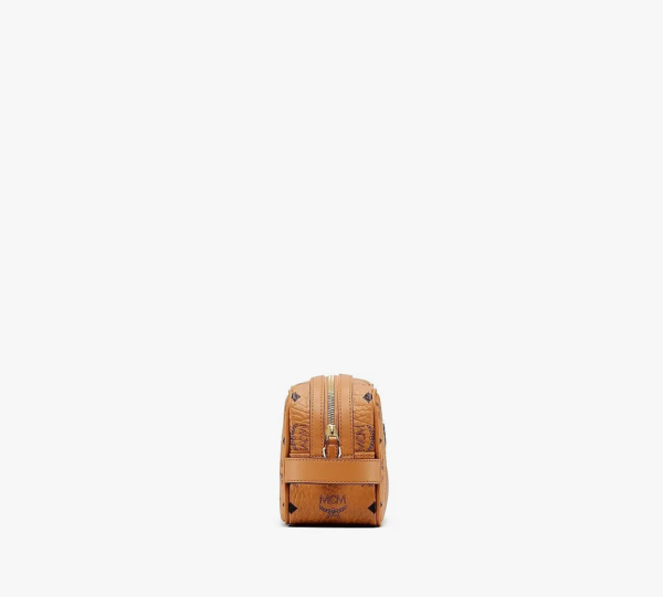 Túi MCM One Size Wash Bag In Visetos Original Cognac MXZAAVI01CO001 - Ảnh 4