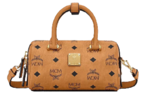 Túi MCM Mini Essential Boston Bag In Visetos Original Cognac MWBAASE03CO001