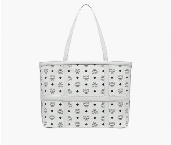 Túi MCM Medium Delmy Shopper In Visetos White MWPBSER01WT001 - Ảnh 4