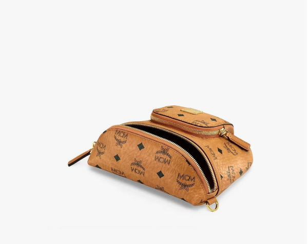 Túi MCM Small Klassik Crossbody In Visetos Cognac MMRBSKC07CO001 - Ảnh 3