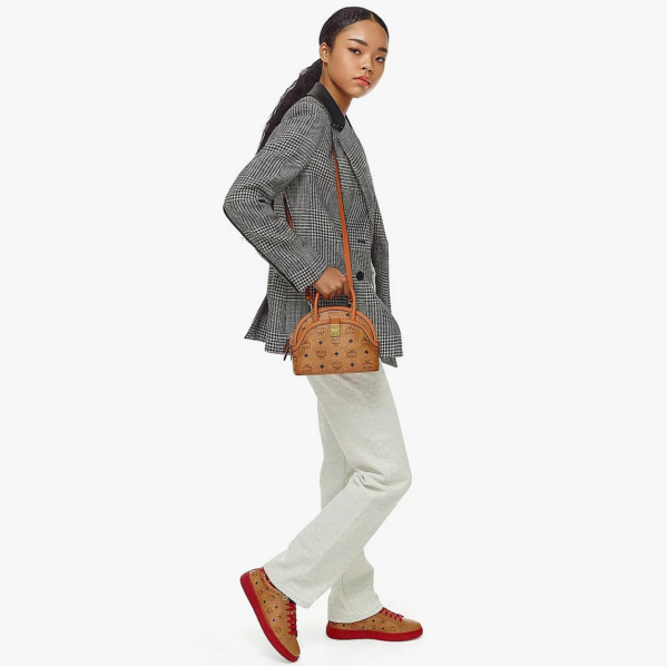Túi MCM Small Anna Tote in Visetos Cognac MWTBSNN02CO001 - Ảnh 2