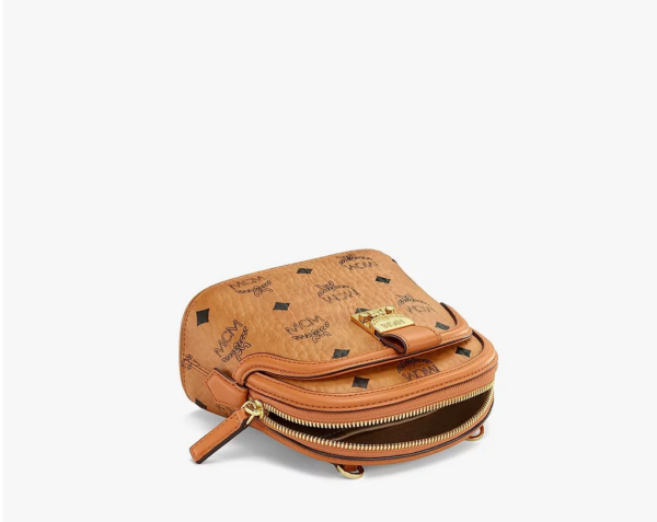 Túi MCM Mini Anna Crossbody In Visetos Cognac MWRBSNN01CO001 - Ảnh 3