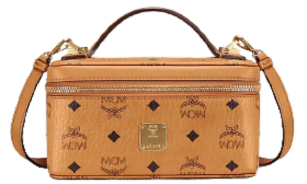 Túi MCM Mini Rockstar Vanity Case In Visetos Original Cognac MWRAAVI01CO001