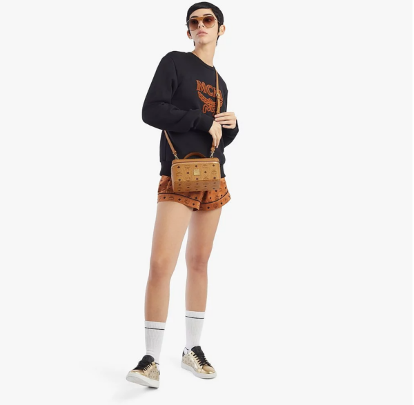 Túi MCM Mini Rockstar Vanity Case In Visetos Original Cognac MWRAAVI01CO001 - Ảnh 2