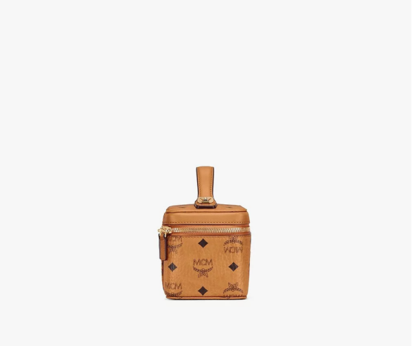Túi MCM Mini Rockstar Vanity Case In Visetos Original Cognac MWRAAVI01CO001 - Ảnh 5
