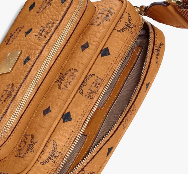 Túi MCM Small Klassik Crossbody In Visetos Cognac MMRAAKC02CO001 - Ảnh 3