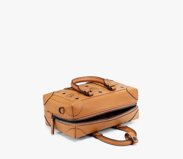 Túi MCM Small Soft Berlin Crossbody In Visetos Cognac MMRBSBF03CO001 - Ảnh 3
