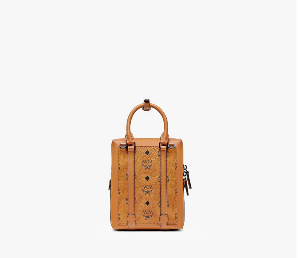 Túi MCM Small NS Soft Berlin Crossbody In Visetos Cognac MMRBSBF04CO001 - Ảnh 2