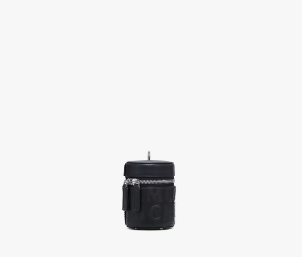 Túi MCM X Mini Cylinder Crossbody In MCM Monogram Leather Black MWRAACG06BK001 - Ảnh 4