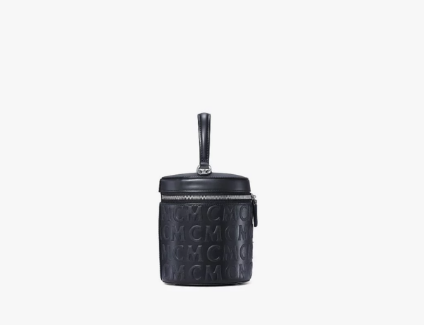 Túi MMC Small Cylinder Crossbody In MCM Monogram Leather Black MWRAACG05BK001 - Ảnh 4