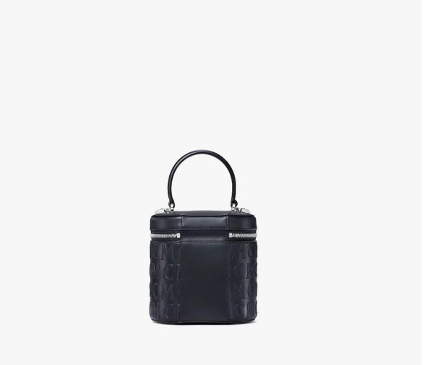Túi MMC Small Cylinder Crossbody In MCM Monogram Leather Black MWRAACG05BK001 - Ảnh 2